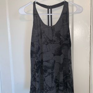 Grey and Black Foral Old Navy Tank Top